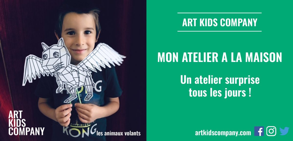 Atelier créatif enfant animaux volants Art Kids Company Mon Atelier à la Maison