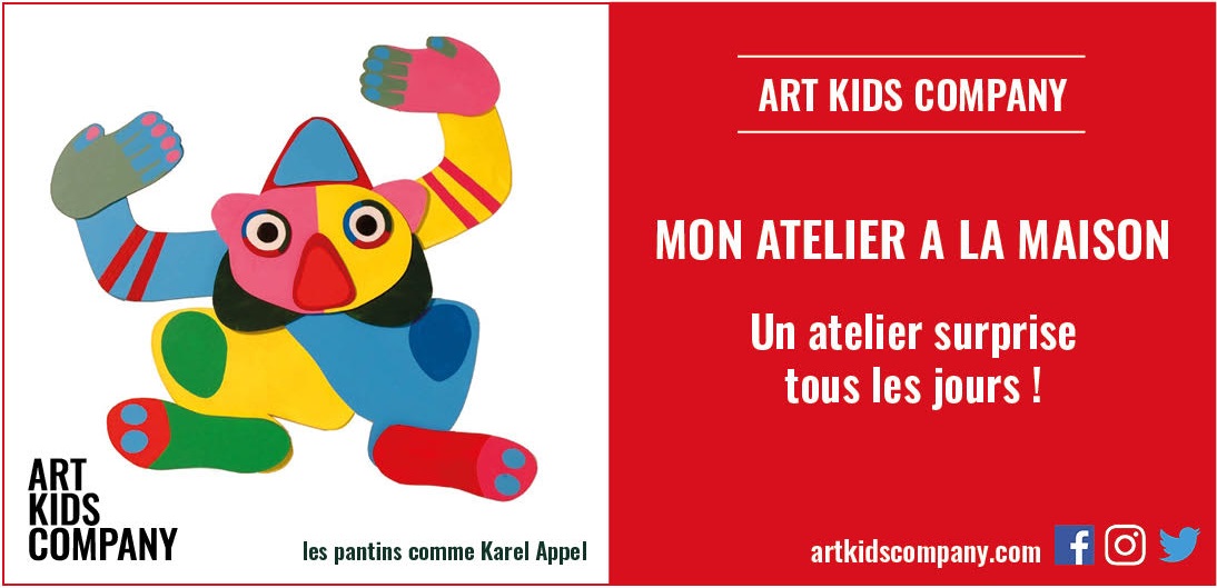 Atelier créatif enfant pantins Karel Appel Art Kids Company Mon Atelier à la Maison