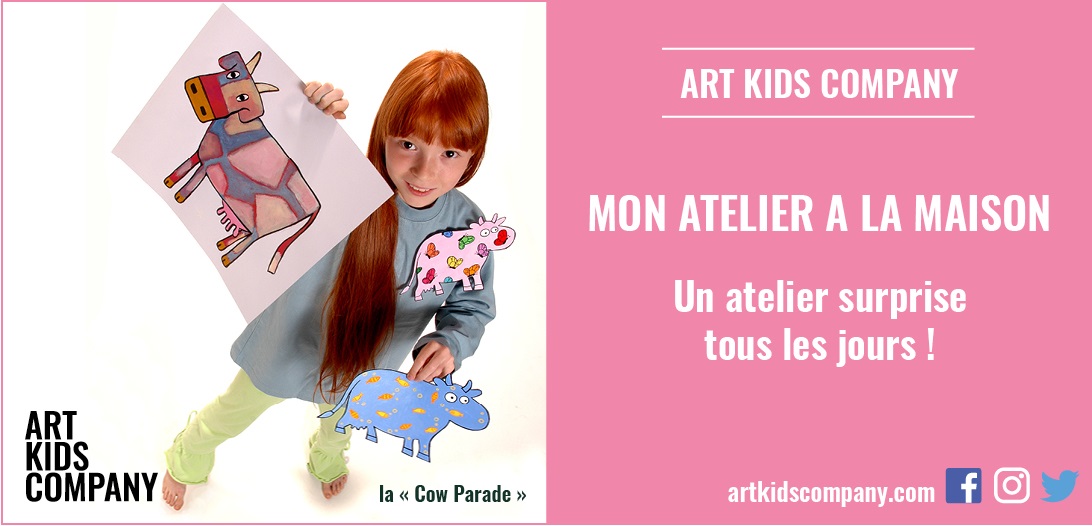 Annonce atelier Cow Parade Art Kids Company