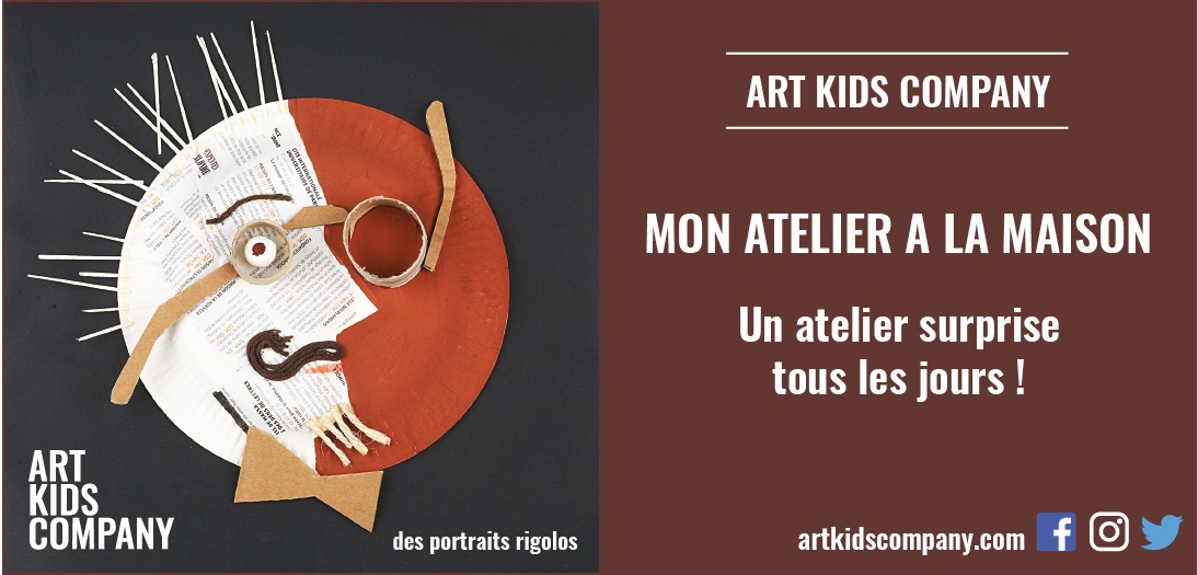 Annonce Atelier des portraits rigolos par Art Kids Company