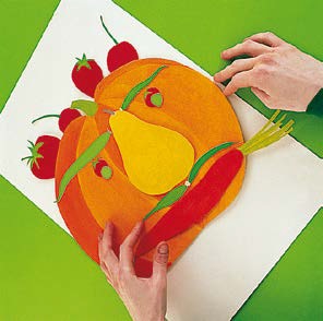 Etape finale de l'atelier pour enfant "A la Manière d'Arcimboldo" par Art Kids Company