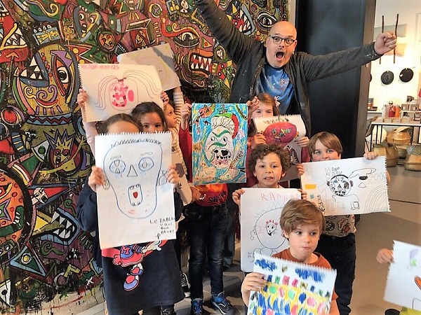 Atelier Art Kids Company à Cap 3000 avec l'artiste Jean-Marc Calvet
